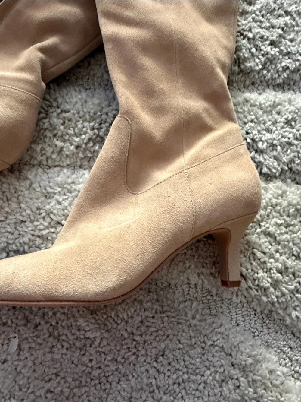 Dolce Vita Beige Suede Over-the-Knee Boots